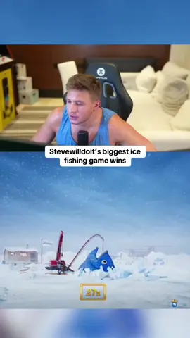 Stevewilldoit’s biggest ice fishing game wins #kickstreaming 