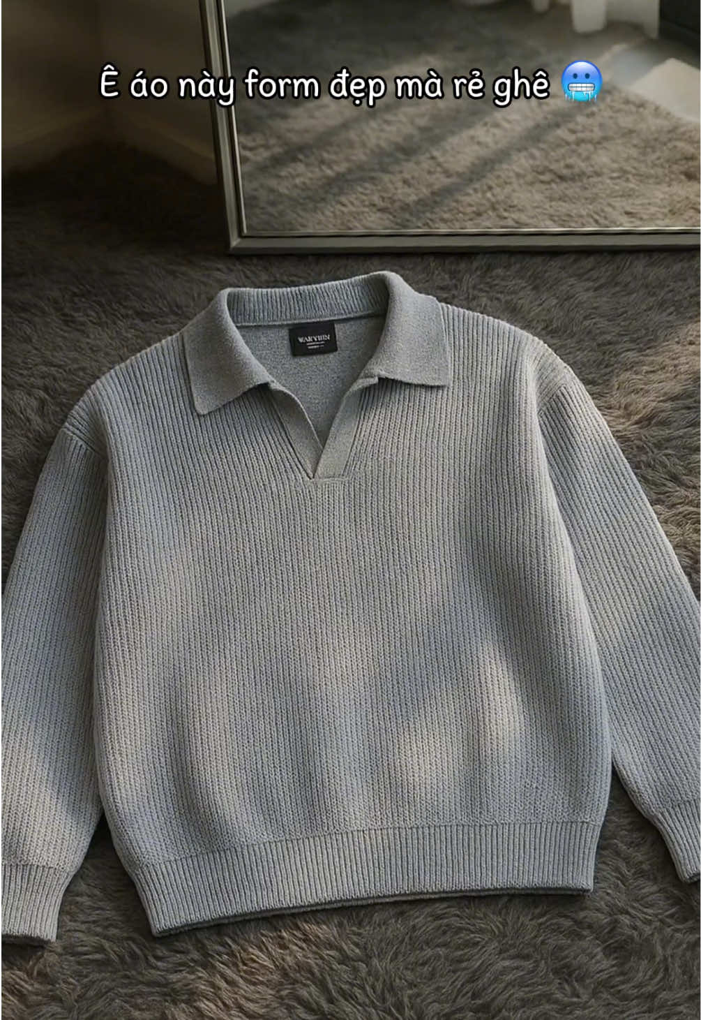 Áo thun tăm cổ V trụ DAVUBA dài tay #sweater #xuhuong #davuba 