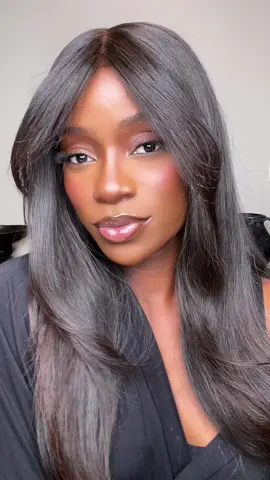 Got so many compliments last night!! It’s the perfect blowout curtain bangs effortless look! #hairtok #curtainbangs #blowout 