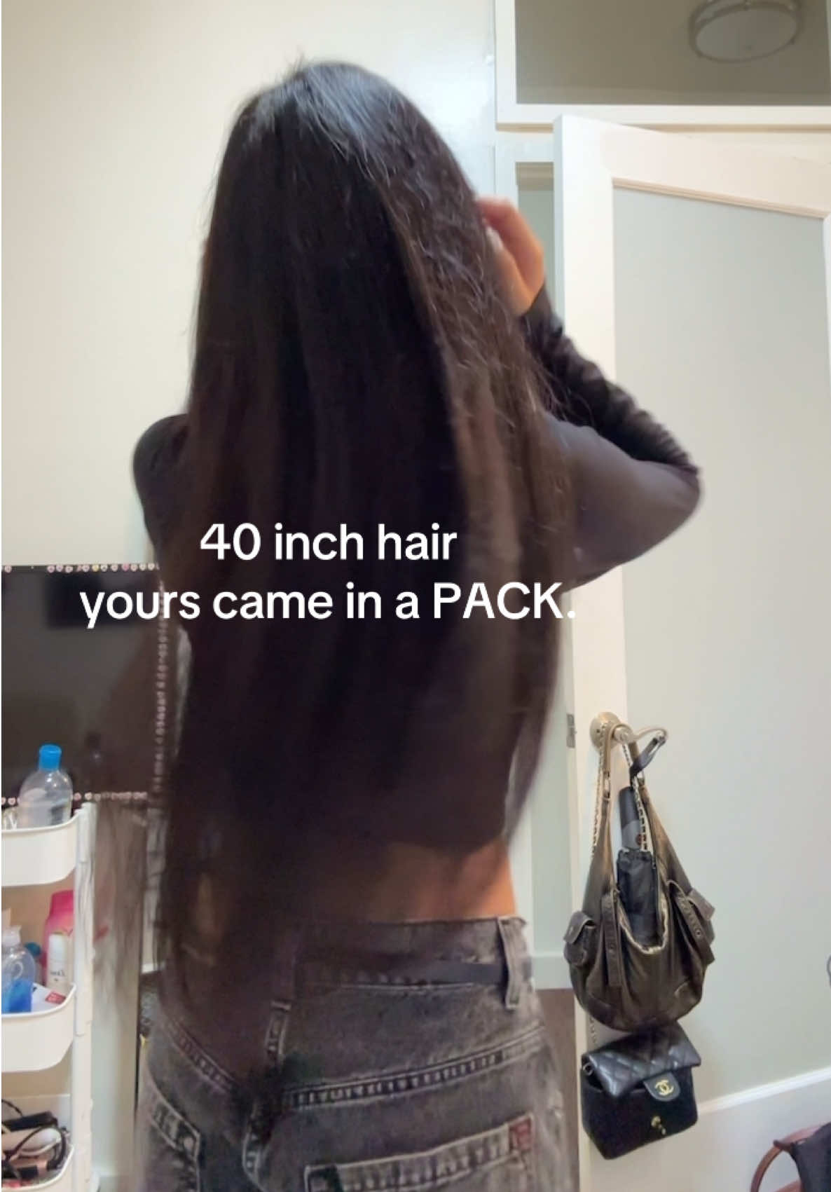 40 inches of dead hair actually😍 #hairlengthblindness #readthecaption