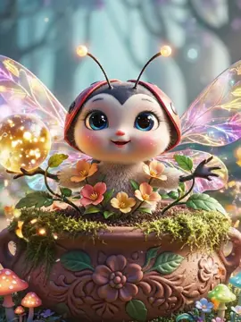 ✨ A new Bloomling awakens... the Ladybug Spirit of Luck and Joy 🌸 Tiny wings, glowing heart — spreading magic wherever it blooms. 🍀 Would you keep a little creature like this in your garden? 💫 #fyp #FantasyCreature #ladybug #CuteFantasy #MagicalWorld