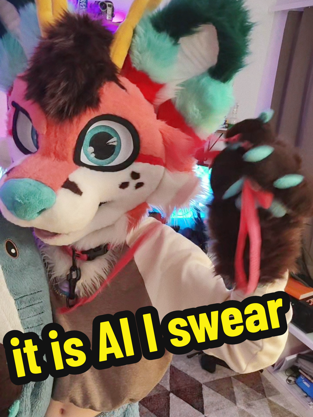 Guys it's not real I swearrr 😭😭 so absurd it must be AI #sora #furrytiktok #furry #femboy #ai 