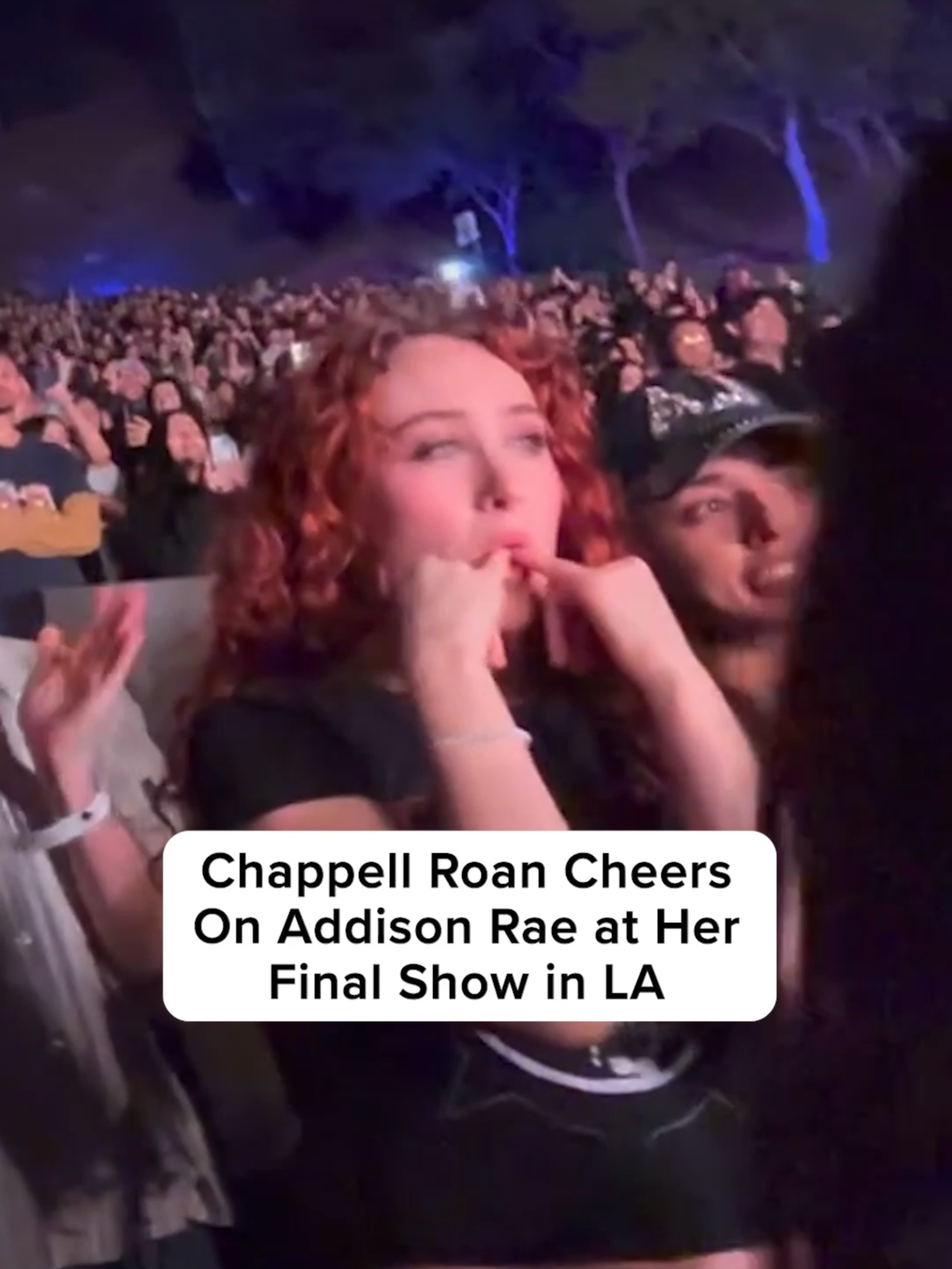We love to see two pop girlies supporting each other! 💖 Chappell Roan was spotted living her best life at Addison Rae's final show in Los Angeles, which included a surprise Charli xcx appearance! #chappellroan #addisonrae #charlixcx