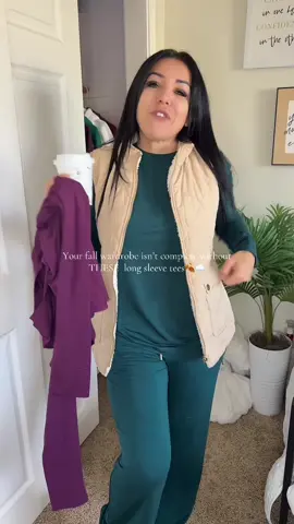 Fall layering made easy 🍂 TComfrt Long Sleeve Tees—buttery soft, breathable, and designed for cozy everyday fits. 🤍 #ComfrtLongSleeve #FallEssentials #longsleeve #loungewear #fallfashion2025 @Comfrt 