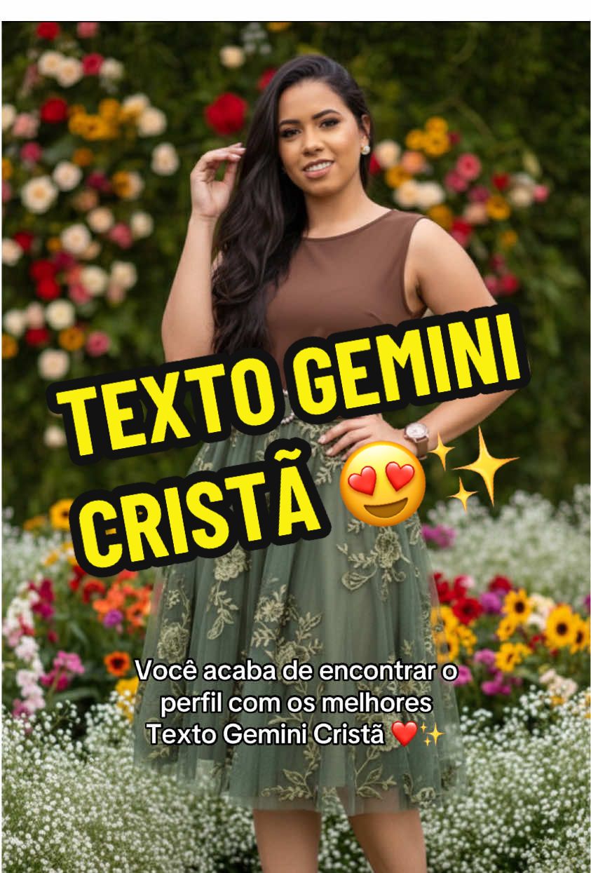 Texto Gemini Cristã ❤️✨ . #gemini #cristã #prompt #ia #ensaiofotografico 