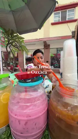 Hydrating the Oaxacan way — con sabor y color 😋🌸 #oaxaca #oaxacalotienetodo #aguasfrescas 