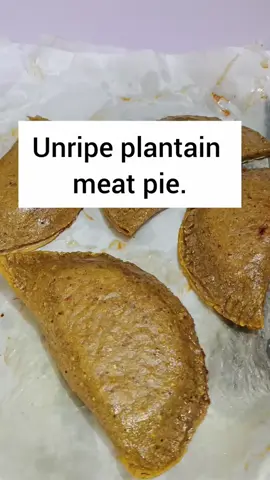 Unripe plantain meat pie.