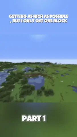 Getting As Rich As Possible, But I Only Get One Block #Minecraft #foryoupage #explore 