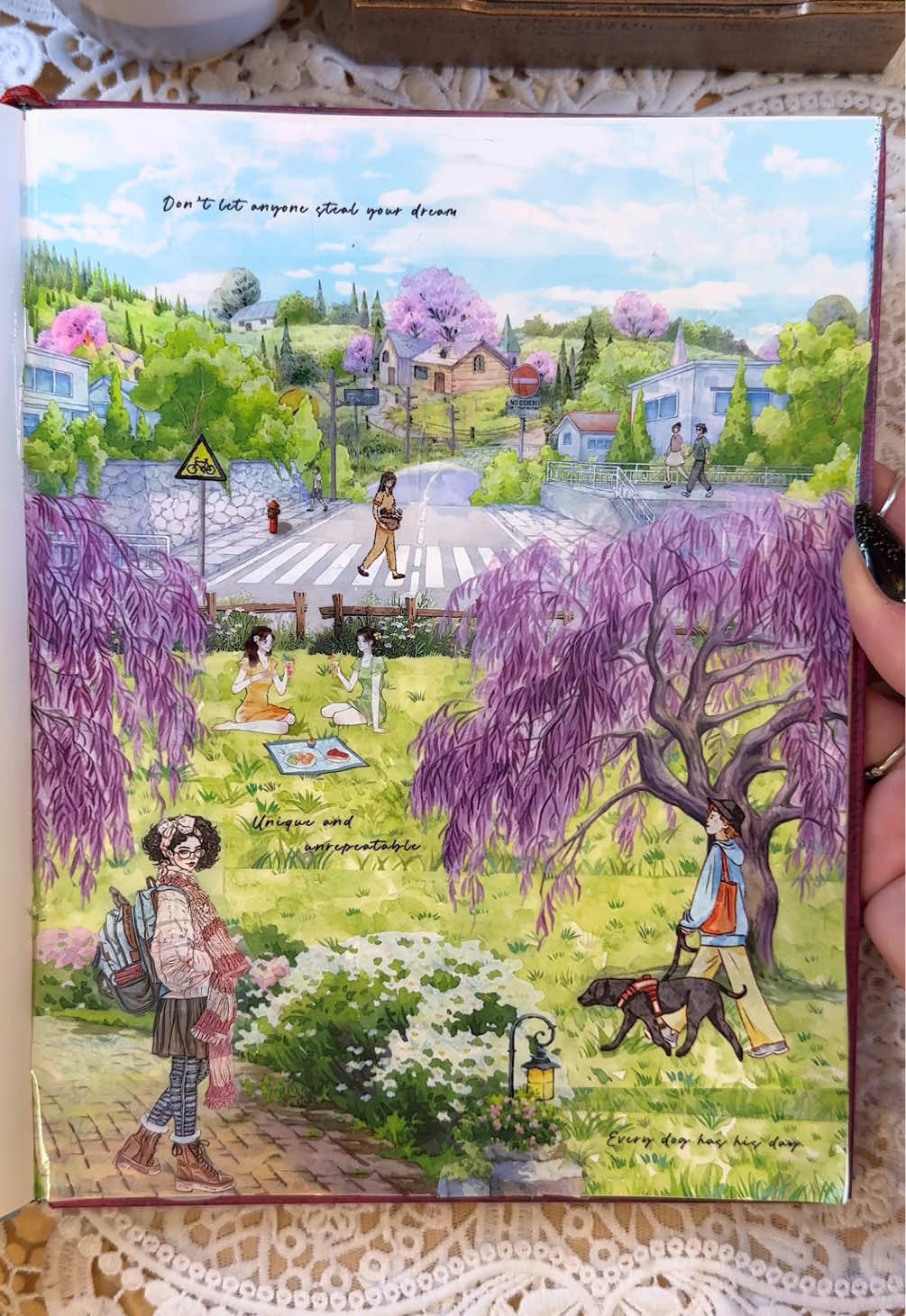 Sleepy town landscape 🏘️🌳 What other scenes/landscapes would you guys like to see? I need ideas!! PET tape rolls are from @MooboomPlanner and @Vikta Scrapbook. Big tree tape is from @Stackedpositivity. ✨All shops/supplies are linked in my bio✨ #scrapbook #creativejournal #junkjournaling #junkjournal #asmrjournal 