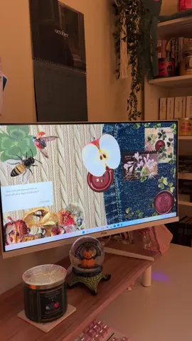 Upgrading my desk setup with the 27 in. Wave Pro Play from @Pixio Gaming 🖥️ 🤍 #ad #desksetup #cozysetup #desktour #fallaesthetic