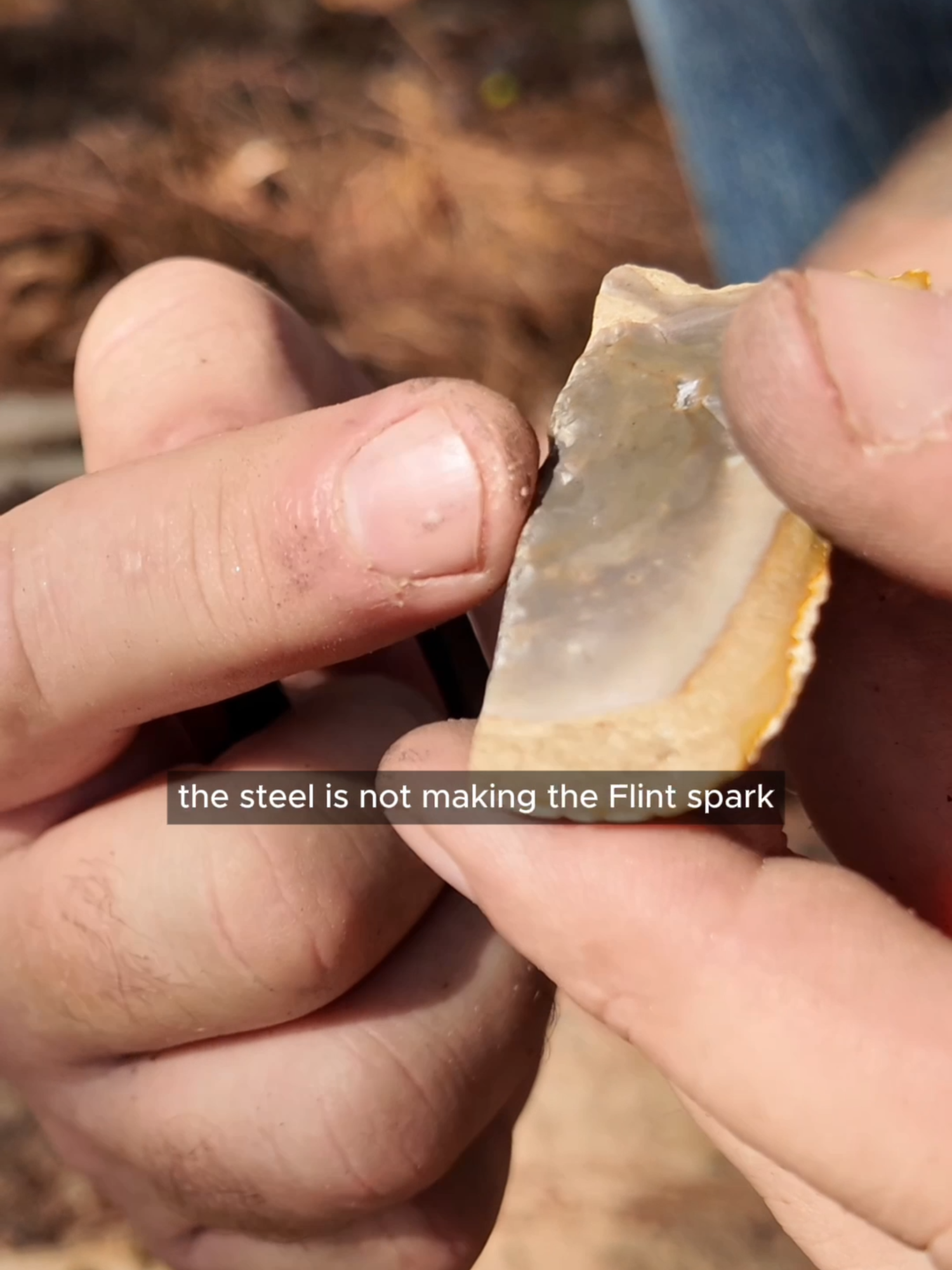 Wait… the Flint Makes the Steel Spark?! #flintandsteel #firestarter #survival #battlbox #currin1776 #fyp