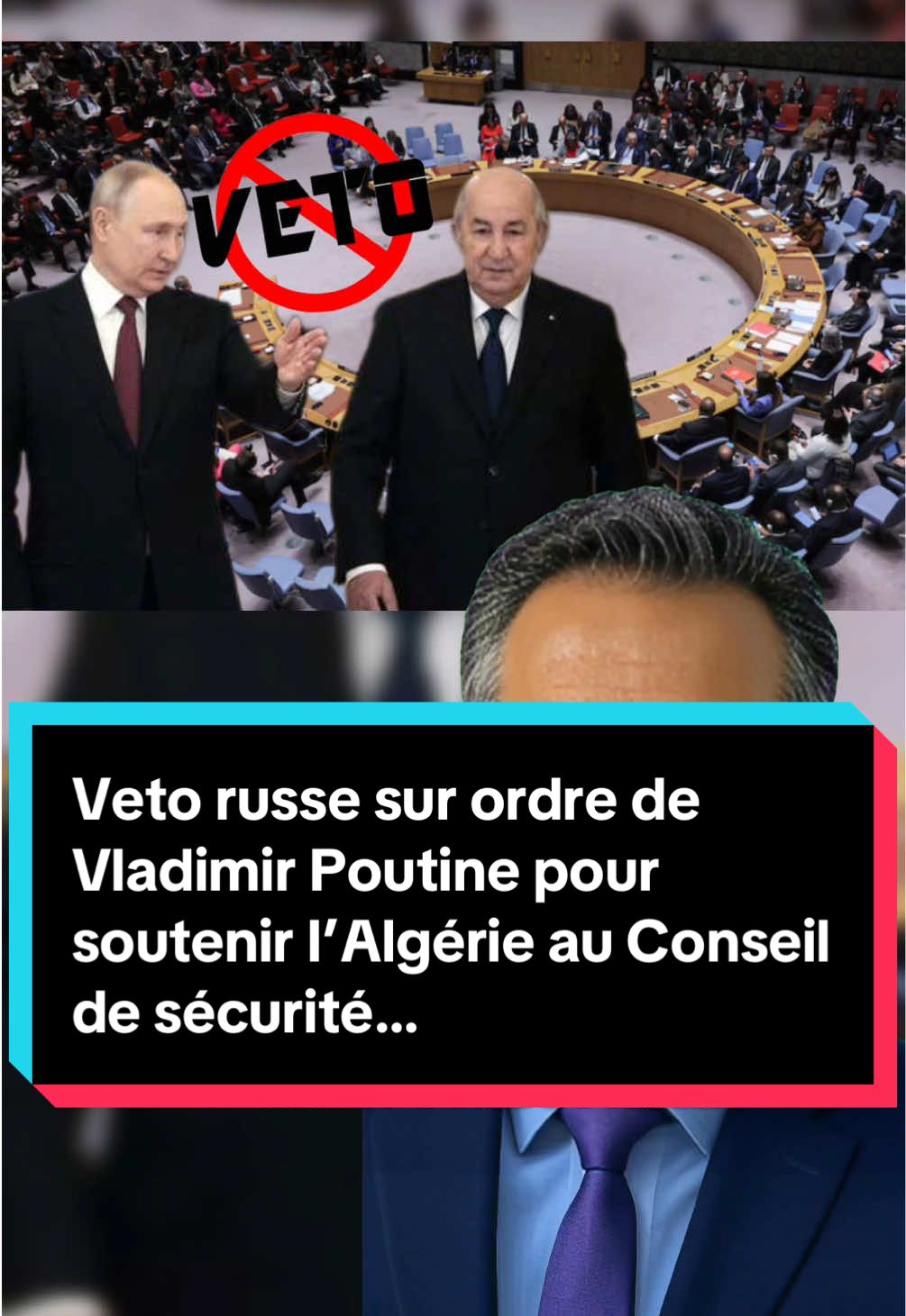 Veto russe sur ordre de Vladimir Poutine pour soutenir l’Algérie au Conseil de sécurité.#pourtoi #france 