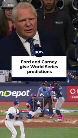 Ontario Premier Doug Ford and Prime Minister Mark Carney are calling it — Jays in 6. 👀⚾️ Do you agree with their prediction? #Toronto #BlueJays #WorldSeries
