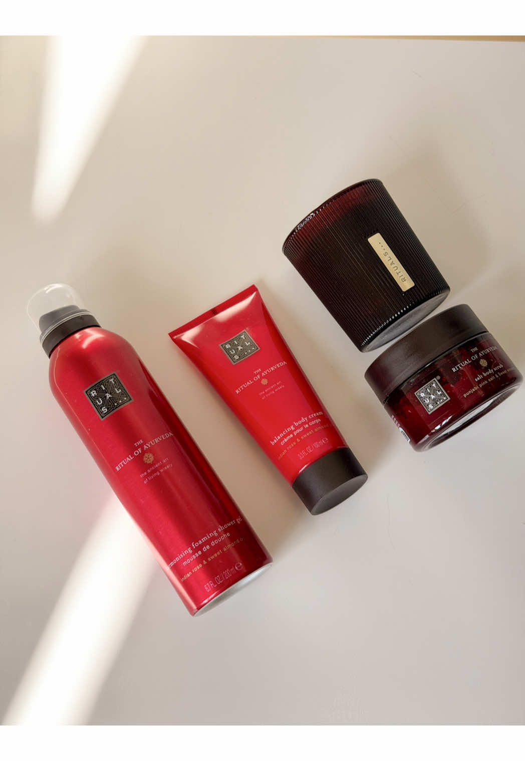 Unboxing a little moment of calm with the red Rituals set✨❤️ Creating real, aesthetic UGC for beauty & self-care brands #rituals #ritualscosmetics  #beautyugc #ugccontentcreator  #ugcuk  @Rituals Cosmetics UK      