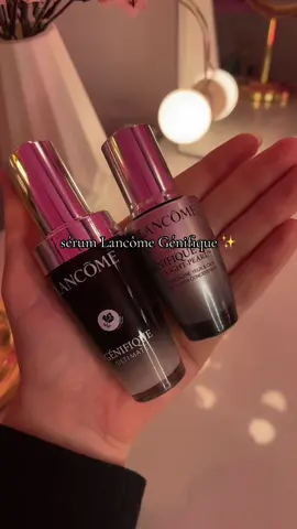 collaboration commerciale*!Produits offerts  Au cœur de la déferlante Asian Beauty et K-Beauty, une révélation ! Qui aurait cru que le sérum le plus vendu en Asie serait l'œuvre d'une marque française ? C'est pourtant la réalité, et c'est Lancôme qui détient ce titre avec son légendaire Sérum Génifique Ultimate, affectueusement surnommé « The Little Black Bottle » par ses millions d'adeptes. Une preuve éclatante de son efficacité universelle et de son pouvoir de séduction. Fruit de 27 années de recherche dédiées à la compréhension des mécanismes de réparation de la peau, le Génifique Ultimate Sérum est une prouesse technologique conçu pour son rôle majeur dans l’accélération de la cicatrisation des plaies et des brûlures. Associé à nos fractions pré- et probiotiques emblématiques, à l'acide hyaluronique hydratant et à l'extrait de réglisse apaisant, cette formule avancée a été testée sur 100% des peaux sensibles, offrant une solution de réparation ultime. Pour un regard qui reflète cette même vitalité, le contour des yeux Light Pearl est votre allié. Grâce à son applicateur massant à 360°, il cible les signes de fatigue en réduisant visiblement les cernes, les poches et les ridules. Le résultat ? Un regard instantanément plus frais, lumineux et visiblement agrandi. Découvrez une nouvelle ère de jeunesse avec Lancôme. DESCRIPTION DES PRODUITS GENIFIQUE ULTIMATE SERUM : Né de 27 années de recherche en science de la réparation, le sérum Génifique Ultimate est concentré en Bêta-Glucane-CM, un actif biomédical puissant connu pour accélérer la réparation de la peau. Il est notamment utilisé pour améliorer la cicatrisation des plaies et des brûlures. Non seulement la peau se répare plus rapidement, mais elle se répare mieux. Associé à nos fractions pré- et probiotiques emblématiques, à l'acide hyaluronique et à l'extrait de réglisse, cette formule testée sur 100% de peaux sensibles, offre la solution de réparation ultime. Après un flacon du nouveau sérum Génifique Ultimate, observez des résultats visibles :  - 33% ROUGEURS (3) - 28% RIDULES (4) - 20% PORES (3) (3) Étude clinique, 75 femmes, 8 semaines. (4) Étude clinique, 50 femmes, 8 semaines. ADVANCED GENIFIQUE YEUX LIGHT-PEARL : Le 1er sérum yeux & cils qui prend soin du contour de l’œil pour un regard qui paraît visiblement plus jeune, plus ouvert et des cils fortifiés. Son efficacité est cliniquement prouvée sur les paramètres d’un regard plus grand : • Poches sous les yeux -17%* • Ridules -32%** • Peau lisse +21** *étude clinique, 32 femmes, après 6 semaines d’utilisation **étude clinique, 41 femmes, après 4 semaines d’utilisation   CONSEILS D’UTILISATION GENIFIQUE ULTIMATE SERUM : Le sérum Génifique Ultimate est une émulsion légère, fraîche et sensorielle qui pénètre facilement dans la peau pour l’apaiser instantanément. Etape 1 : Versez une dose complète dans votre main. Etape 2 : Masser le sérum sur une peau propre après l’application d’un tonique ou d’une essence. ADVANCED GENIFIQUE YEUX LIGHT-PEARL : Appliquez le sérum Génifique Yeux Light Pearl sur le contour des yeux, matin et soir, sur une peau préalablement nettoyée : Étape 1 : Passez la perle massante 360° de l'intérieur vers l'extérieur de la paupière et de la cerne, sur l'ensemble du contour de l'œil. Étape 2 : Dessinez des mouvements circulaires sur la cerne pour réactiver la microcirculation et lisser le contour de l'œil. Étape 3 : Enfin, appliquez le sérum au ras des cils supérieurs à l'aide de la perle massante 360° afin de les sublimer et de les fortifier. #beautycrewgenifiqueultimate #lancomeskincare #genifiqueultimate @Beauty Crew FR @Lancôme 