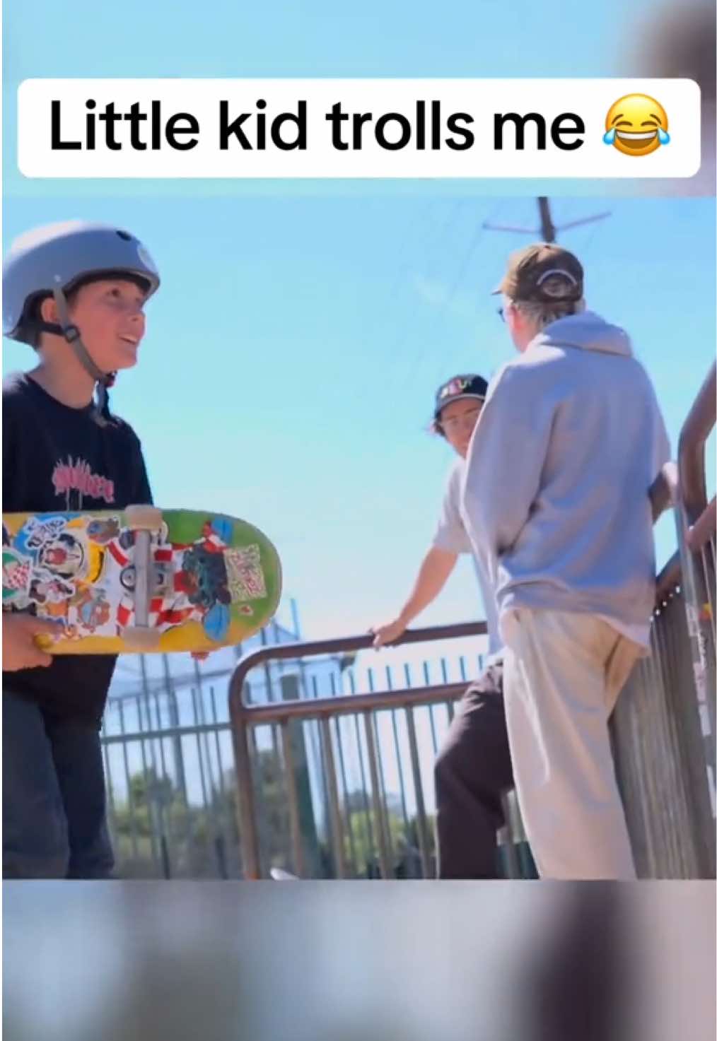 Yt: Sunhatkid    #Kid #Confronting #Funny #Viral #Skateboarding  
