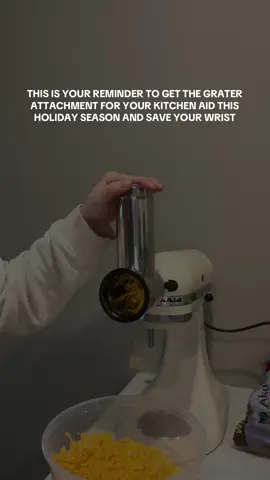 Easily the best purchase ever! Got mine off amaz0n.  Link in bio!  #kitchenaid #cheesegrater #thanksgiving 