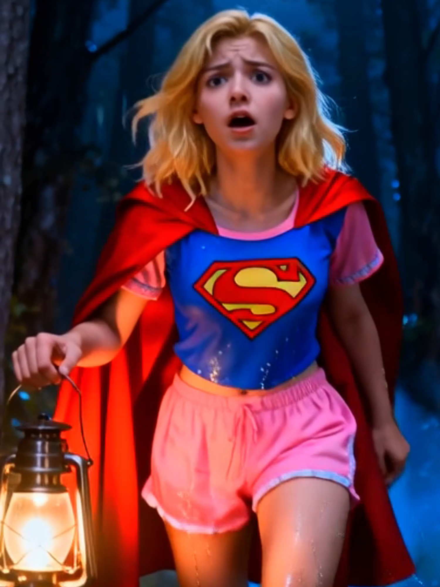 Supergirl ficou PERDIDA na FLORESTA mas era tudo um SONHO do Homem Aranha! 😂❤ #homemaranha #supergirl #coringa #capitãoamérica #spiderman