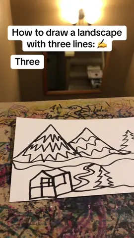 How to draw a landscape with three lines ✍️
