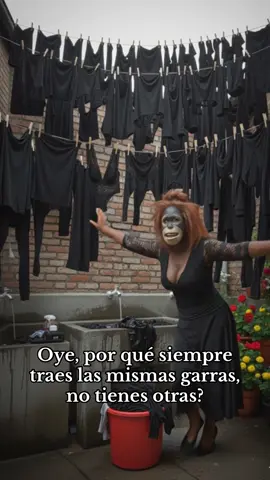 Oye, por qué siempre traes las mismas garras, no tienes otras? Me pongo las mismas para ver si me preguntabas!  ATTE:Mona🐒