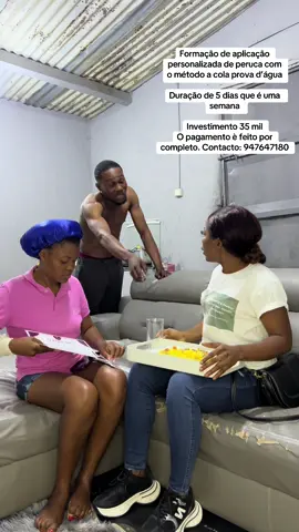 Dia 3 de Novembro 📍 Formação de aplicação personalizada de peruca com o método a cola prova d’água com @Floriana Peruana  5 dias que é uma  semana Investimento 35 mil  O pagamento è feito por completo Contacto: 947647180 @Lauriany Pedro 🇦🇴 @RODMA PANINA 🇨🇩 