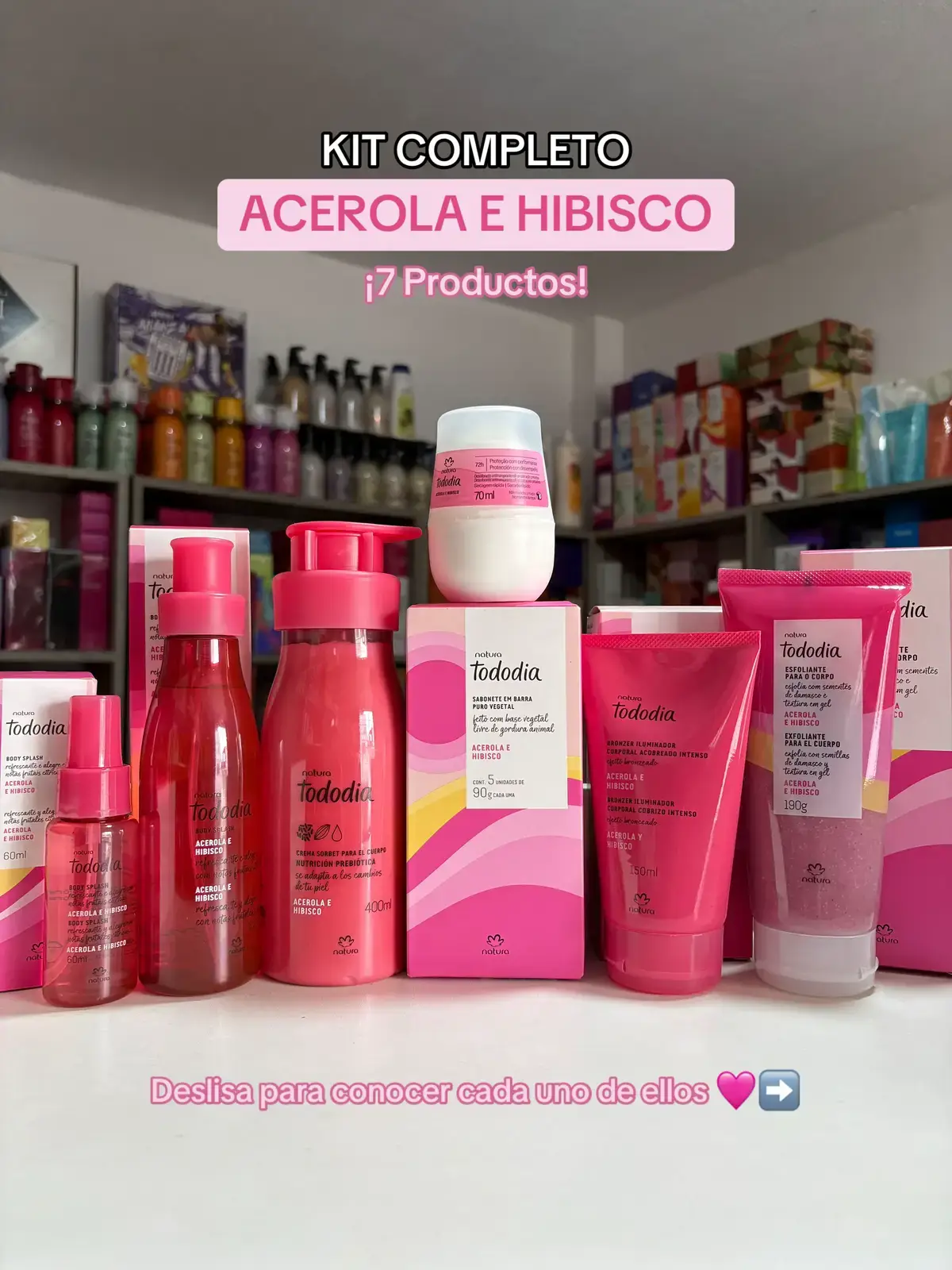 Fragancia alegre que combina notas frutales y florales, reflejando la energía del sol del mediodía. 🩷 ✨ Productos 100% originales  #naturatododia  #acerolaehibisco  #cremahidratante  #bodysplash  #tododiaacerolaehibisco 