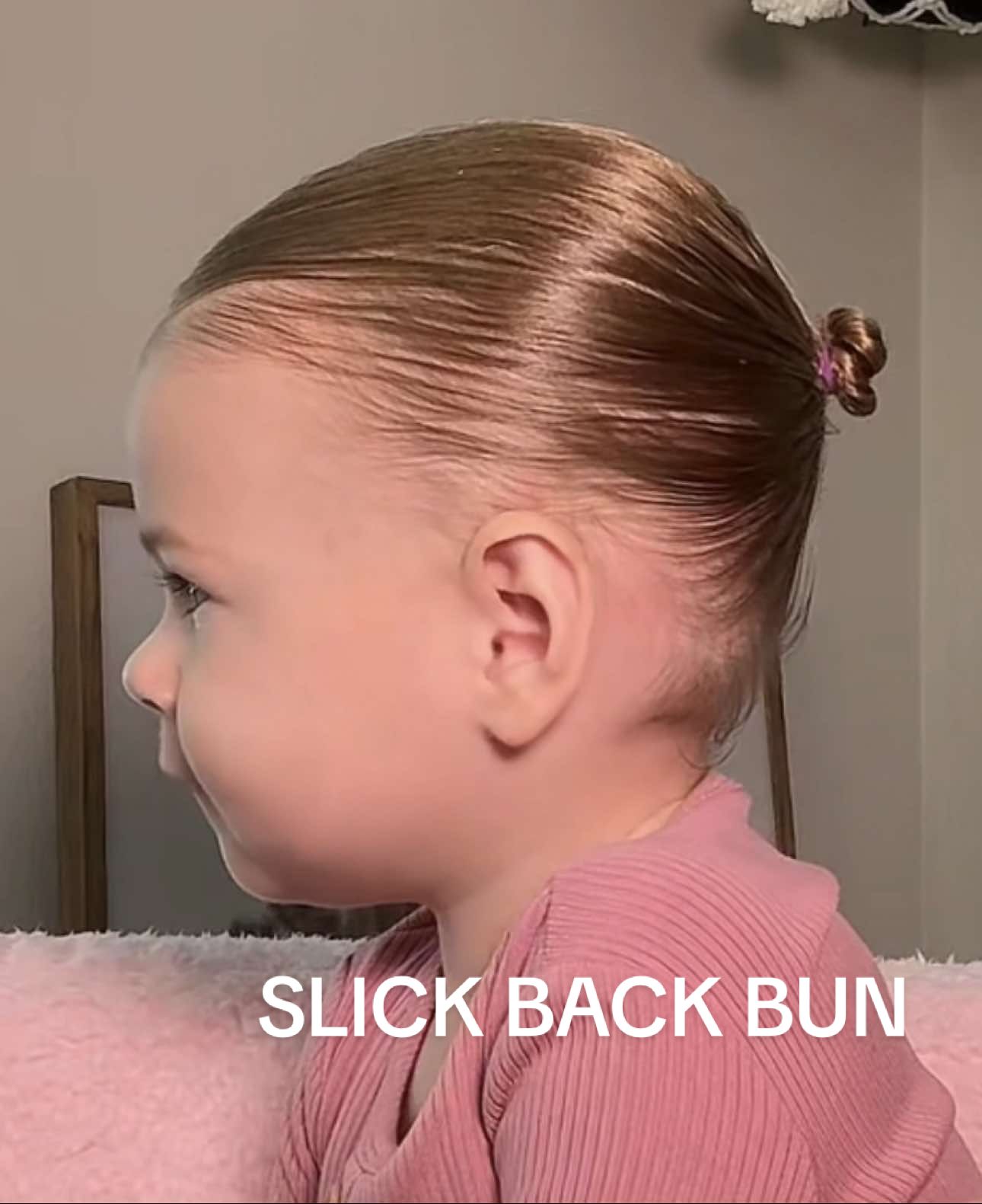Can I do a slick back bun on my toddler? 🤔😂🤭 O M G! does this make us twins now? hahaha @Kristin Ess Hair @Kyte Baby LLC  #toddlerhairstyles #slickback #girlmom #easyhairstyles #toddlertok 