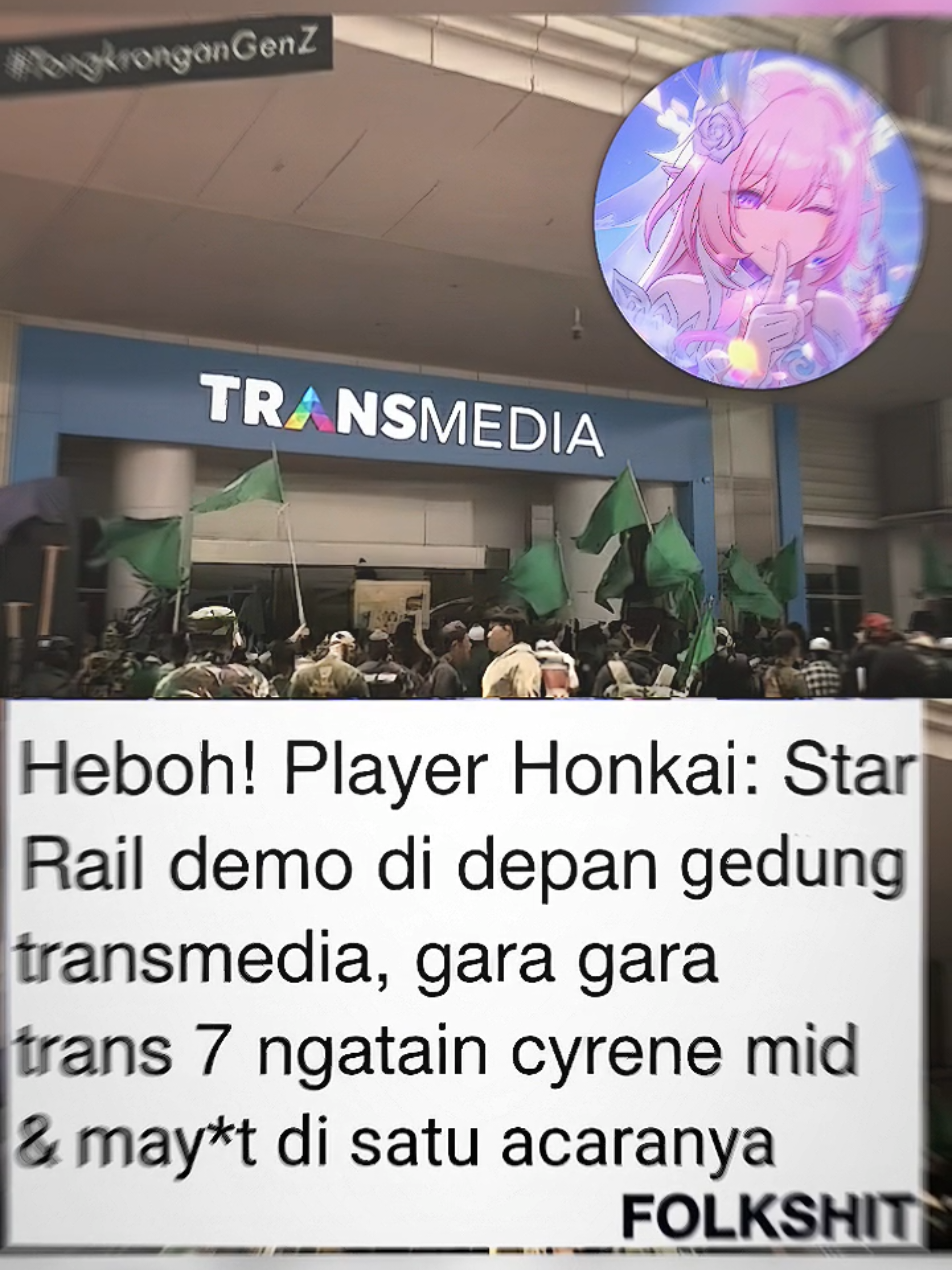 sampai di demo loh ya gara gara Cyrene dikatain mid🤭😹 #Cyrene #hsr #HonkaiStarRail #ai #trans7 #fyp 