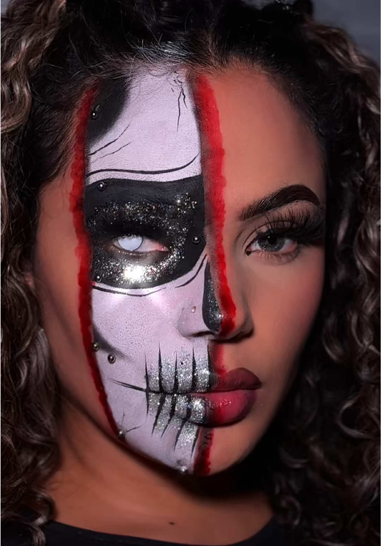 Calavera 💀 ✨ #makeup #makeuptutorial #halloweenmakeup #makeupideas 