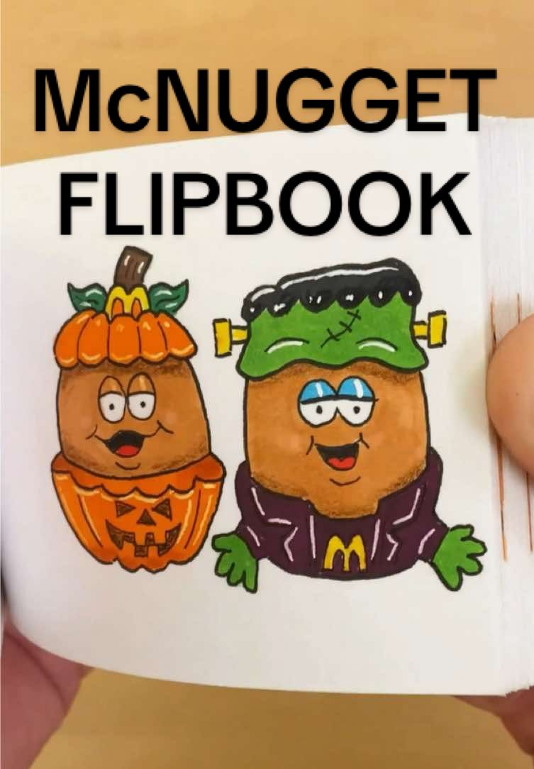 McNugGET-OFF  🎃🟤🟤   Printable PDF flipbook linked in bio, if you want to make your own💜  . . #halloween #nostalgia #mcnuggets #prince #90s 