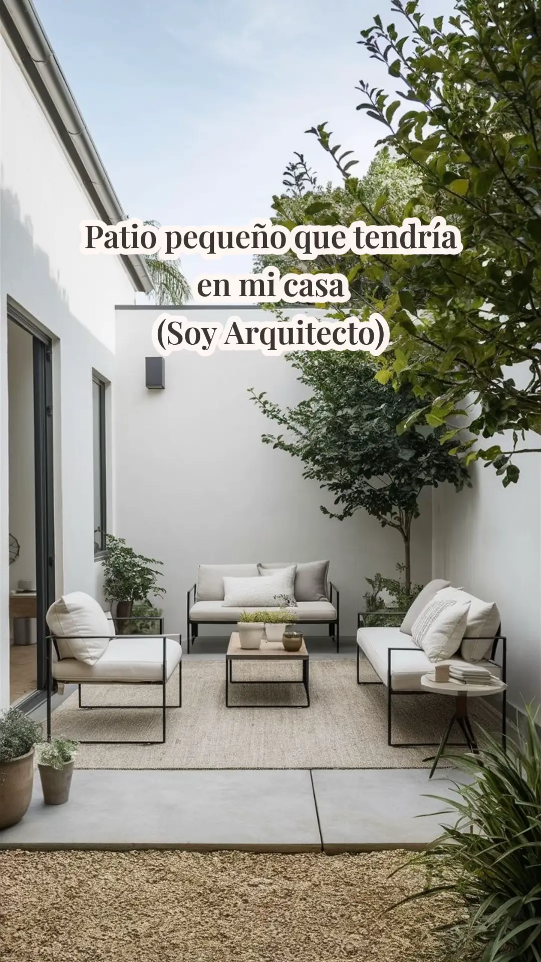 Patio pequeño que sí tendría en mi casa (siendo arquitecto) 🌿✨ Porque no necesitas mucho espacio para tener algo bonito. Cuál te gustaría tener tú? #Arquitectura #DiseñoDeInteriores #PatiosPequeños #Arquitecto #Decoración 