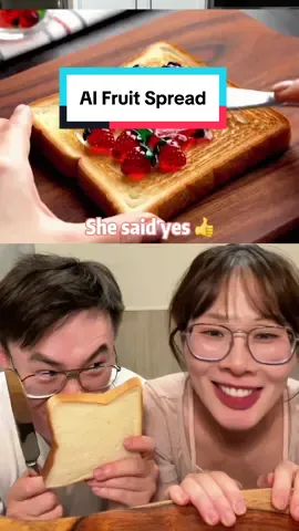 AI glass fruit spread? 🍓🫐 It only takes 2 ingredients to make in real life! 😎 #AIfood #Recipe #fruit #chocolate #foodasmr 