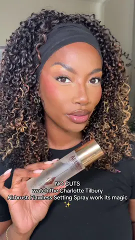 Makeup is melted together. Glow is ethereal. @Charlotte Tilbury Airbrush Flawless Setting Spray is in the bag. ✨💕 #UltaBeauty #settingspray #lockedin #beautytips #charlottetilbury 🎥: @Kayla B | Beauty Creator✨ 