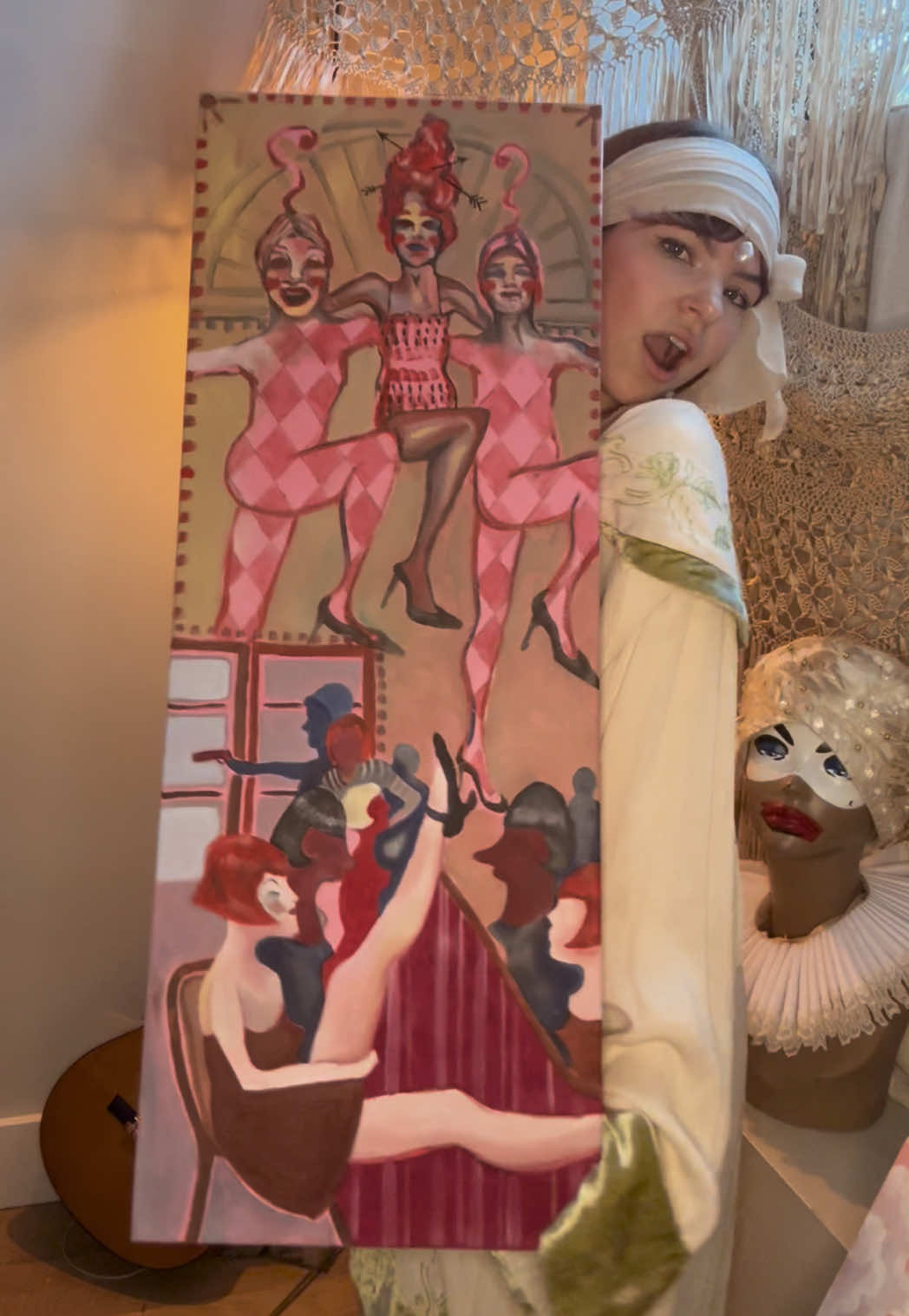 iv been creating a show in my brain for months now. told thru paintings #artistsoftiktok #painting #vintage #artinspo #artreveal 