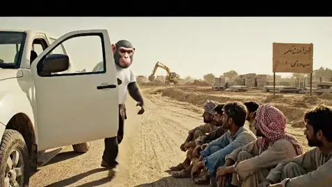 Bandar Thekedar Ka Chaye Wala Test 😎☕ | Sab Ko Le Gaya, Ek Ko Chhor Diya! #FunnyMonkey #UrduComedy #SiteLife #ArabVibes #ForYou 