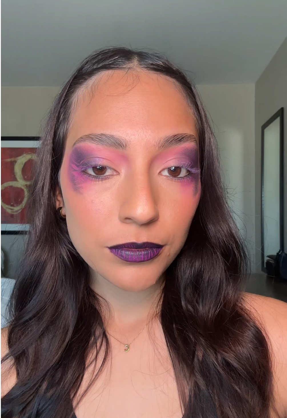 Beetlejuice makeup🪲💜purple edition ib: @Kate Longoria #beetlejuicemakeup #beetlejuicelips #halloweenmakeup 