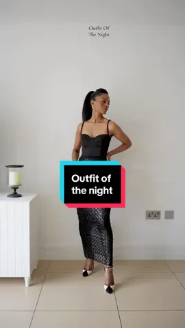 Outfit of the night, how would you style this dress? #ootn #outfit #foryou #fyp #fy   Dress @Nadine Merabi  Bag @16Arlington 