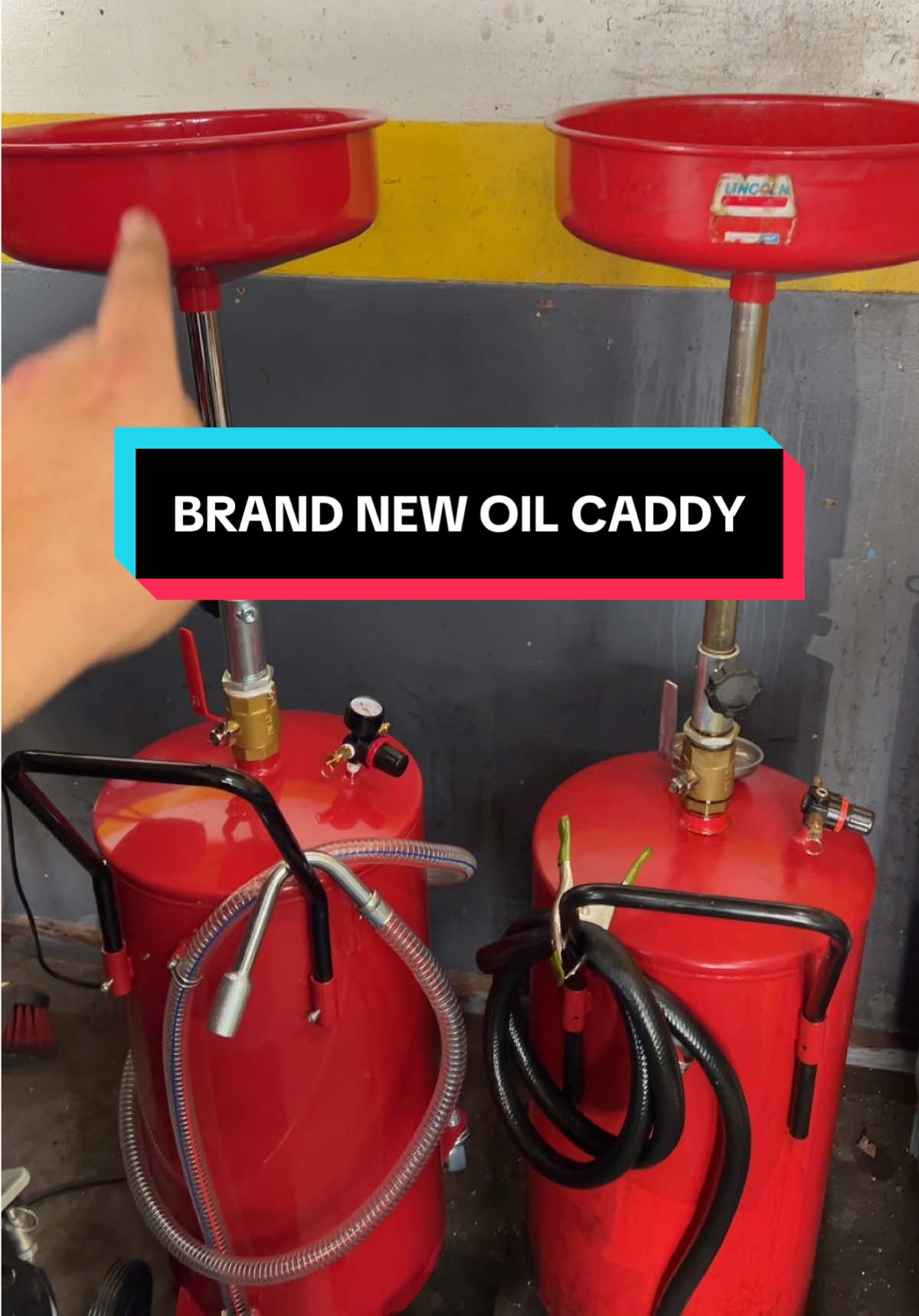 My friends at Harbor Freight hooked me up with a brand new oil caddy for the shop! @Harbor Freight 