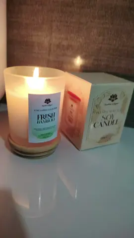 Fresh Bamboo Scented Candle, Amoy Spa, Soafer Relaxing Ang Amoy 