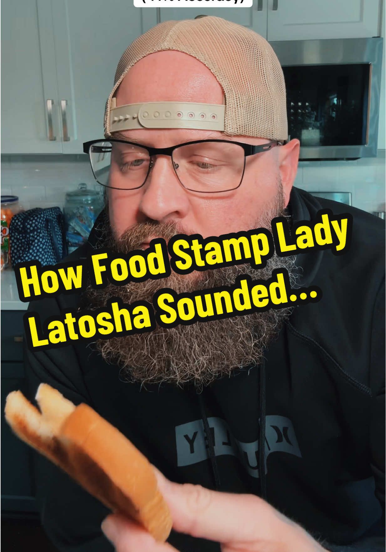 How that food stamp lady eating toast sounded, 41% accuracy. #latosha #foodstamps #satire