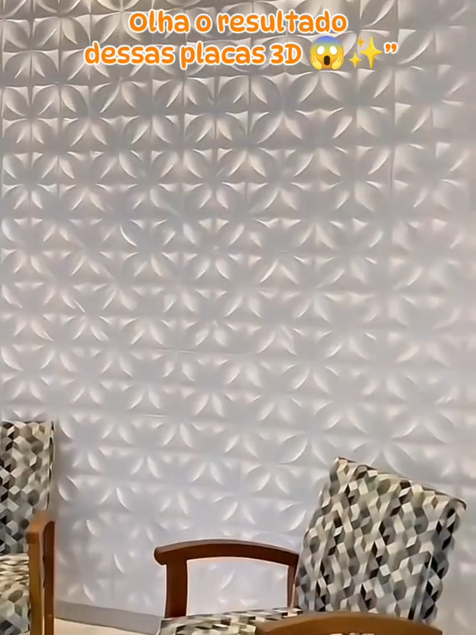 Decore com estilo e gastando pouco 💥  #placas3D #decoracaocriativa #achadinhoshopee #casadecorada #revestimentopvc 