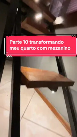 Parte 10 transformando meu quarto com o mezanino. O que acharam das ledas na escada? Comenta aqui pra eu saber  #quarto #reforma #construcao #DIY #decoracao 