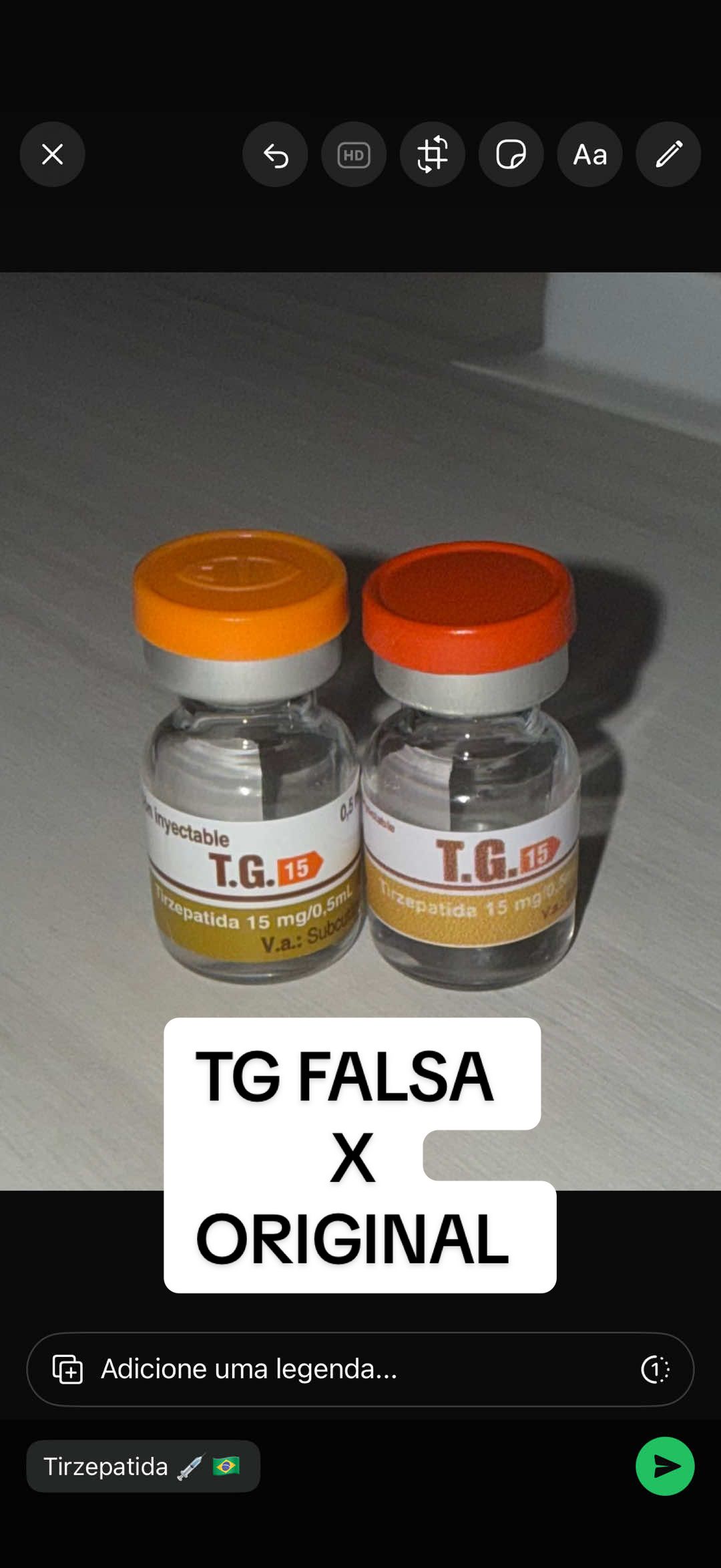 Fiquem atentos!!!!!!!!!! #tirzepatide #TG #TG FALSA