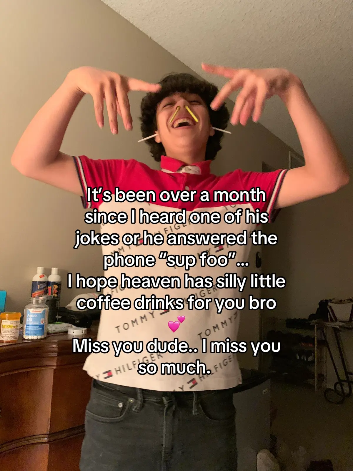 I hate grief and death and I hate not being able to chat about movies or whatever is cooking in the kitchen. I miss how picky you were about your outfits and your love of old school polo collared shirts. I miss trading curly hair secrets and joking about how fabulous our hair is. I miss my brother  💕🕊️ 