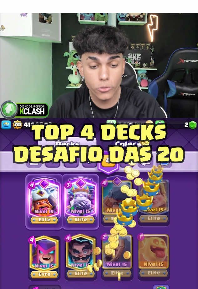 KENNEDYCLASH TOP4 DECKS DESAFIO DAS 20 CLASHROYALE#clashroyale #clash #kennedyclash #desafiodas20vitorias #topdecks 