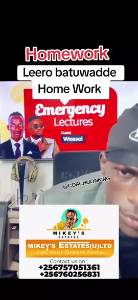 Homework ku Saturday professor ayagala answer #campfiretripbusowoko6thto7thdec2025 #Coachlionking #fyp #foryoupage #for 