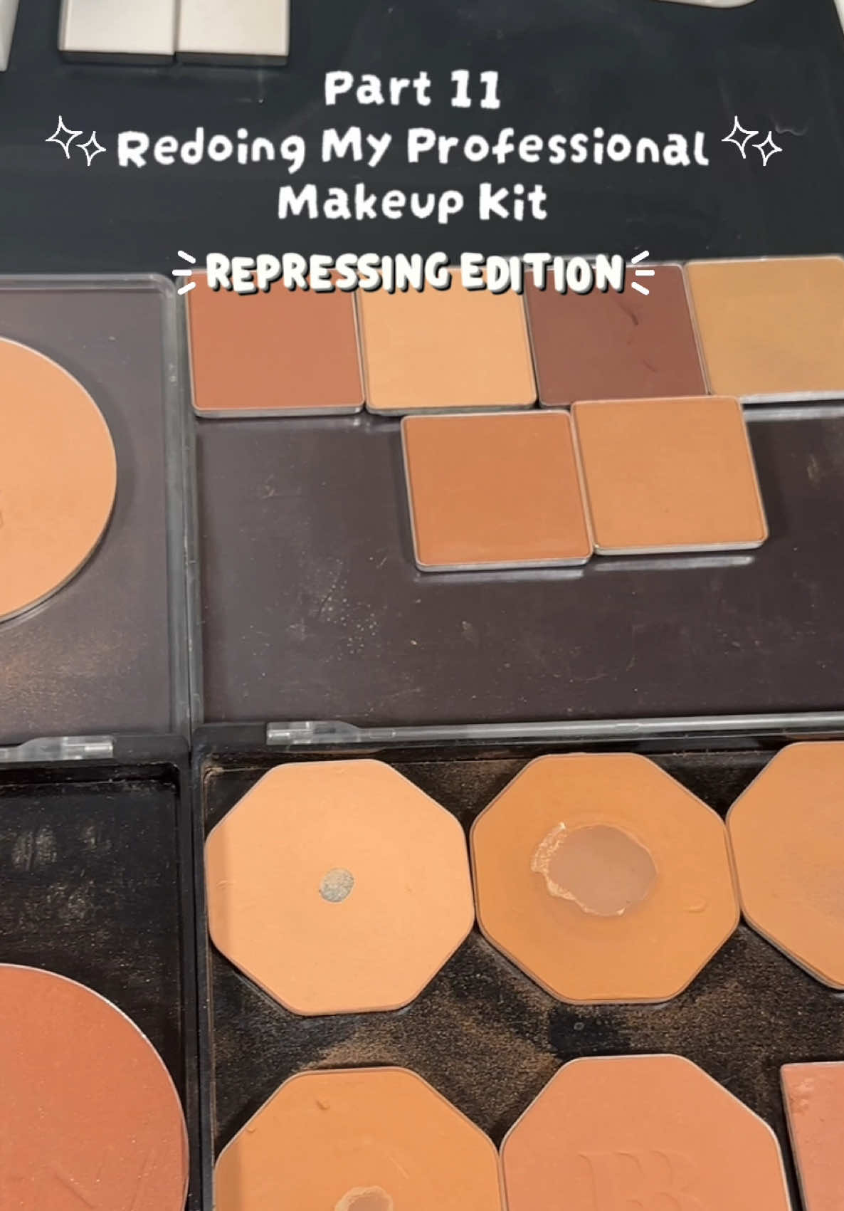Part 11 of redoing my professional bridal makeup kit✨ Repressing using @Artist Kit Company and @MYO Cosmetic Cases  Case: @Pelican 1615 Air  @Charlotte Tilbury @Fenty Beauty  #makeupartist #depottingmakeup #makeuporganization #repressingmakeup #repressingmakeuppowder 