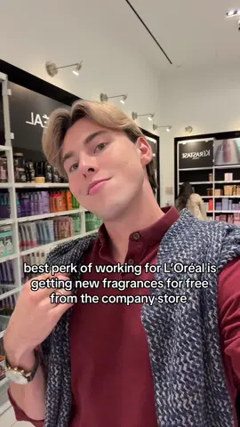 My favorite perk honestly #fragrance #loreal #dreamjob #marketingjob 