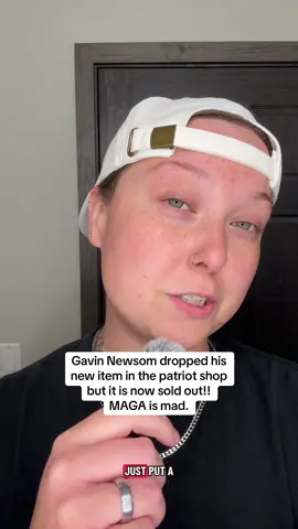 Gavin Newsom dropped his new item in the patriot shop but it is now sold out!! MAGA is mad. #republican #trump #gavinnewsom #maga 