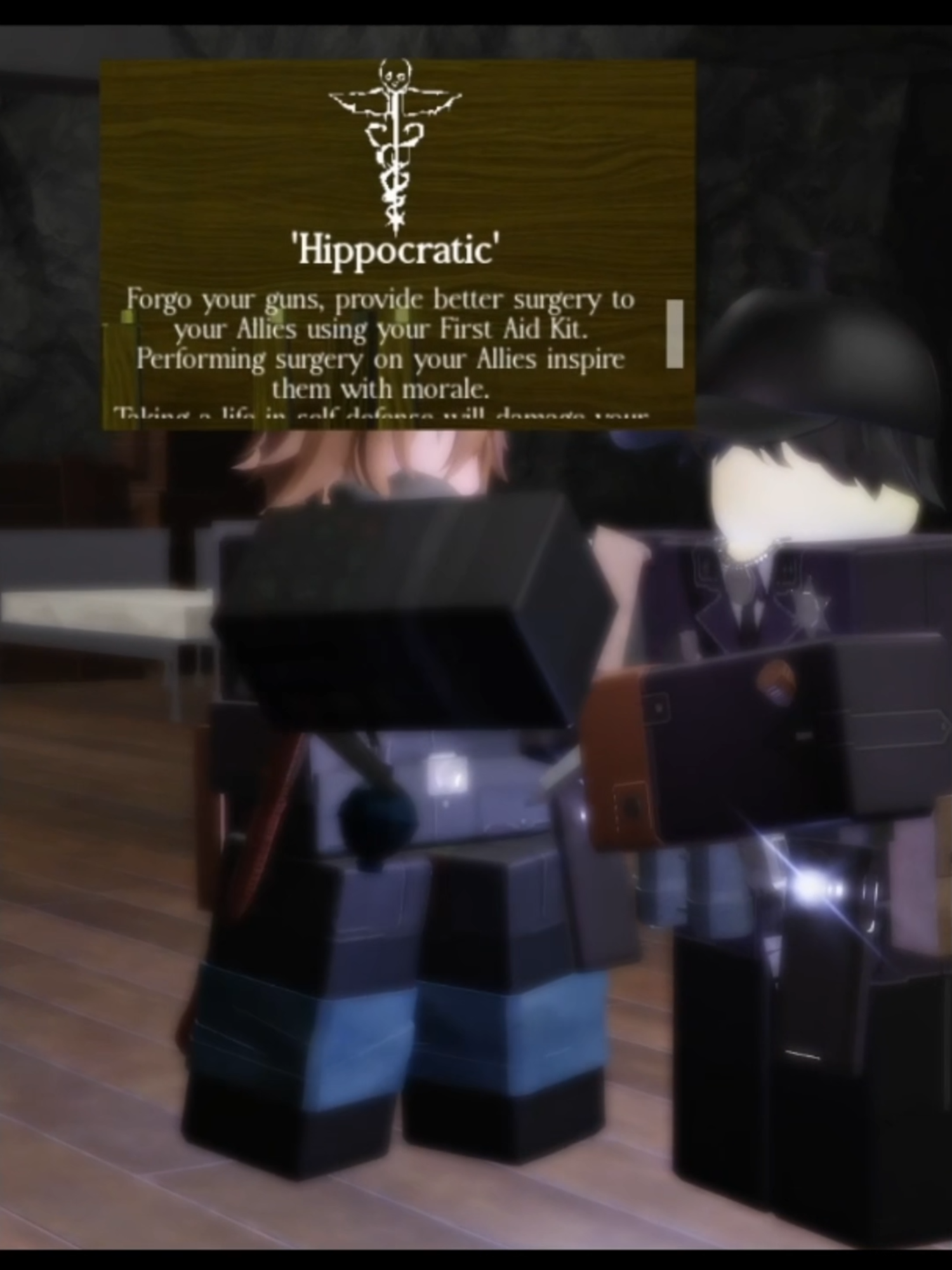 Explicando perks, Hipocrático con ayuda de mi hija @dilophosaurussj #gravediggerroblox #gravedigger #royalnation